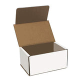 White Cardboard Shipping Box - Pack of 25, 6 x 4 x 3 Inches, White