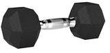Amazon Basics Rubber Encased Hex Dumbbell Weight - 10.7 x 4 x 3.5 Inches, 10 Pounds