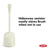 OXO Good Grips Hideaway Compact Toilet Brush - Biscuit