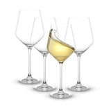 JoyJolt Layla White Wine Glasses, Set of 4 Italian Wine Glasses, 13.5 oz Clear Wine Glasses