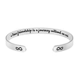 A True Friendship is A Journey Without an End Bracelet BFF Jewelry Gift