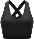 RUNNING GIRL Sports Bra for Women, Criss-Cross Back Padded Strappy Sports Bras