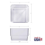 STORi Clear Plastic Drawer Organizers 3" x 3" x 2" l Set of 12