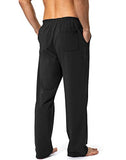 Pudolla Men's Cotton Yoga Sweatpants Athletic Lounge Pants Open Bottom Casual