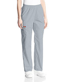 Dickies Women's Signature Elastic Waist Scrubs Pant, Grey, XX-Small Petite