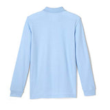 French Toast Boys' Long Sleeve Pique Polo Shirt Light Blue, 2T,Toddler Boys