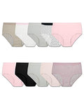 Fruit of the Loom Girls' Little Cotton Brief Underwear, 10 Pack - Basic Assorted, 4