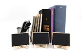 20 Pack Wood Mini Chalkboards Signs with Support Easels, Place Cards