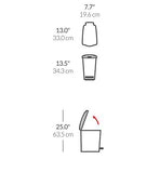 simplehuman 10 Liter / 2.6 Gallon Compact trash can, Black