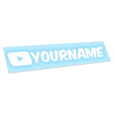 Custom YouTube Channel Name Vinyl Decal - Personalized YouTube Username Sticker