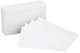 AmazonBasics Heavy Weight Ruled Lined Index Cards, White, 3x5 Inch Card, 100-Count