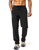 Pudolla Men's Workout Athletic Pants Elastic Waist Jogging Running Pants