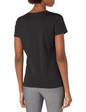 Hanes Women's X-Temp V-Neck Tee, Black, Small