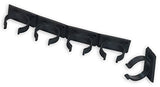 SimpleHouseware Spice Gripper Clips Strips Cabinet Holder - 4 Strips, Holds 20 Jars, Black
