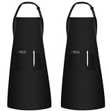 InnoGear 2 Pack Adjustable Bib Aprons, Waterdrop Resistant Apron with 2 Pockets