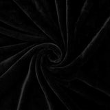 Exclusivo Mezcla Soft Flannel Fleece Velvet Plush Throw Blanket – 50" x 60" (Black)