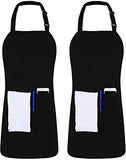 Utopia Kitchen Adjustable Bib Apron with 2 Pockets - Adjustable Neck Strap