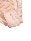 SheIn Women's Self Tie Ruffle Trim Dobby Mesh Lingerie Set