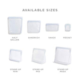 Stasher 100% Silicone Food Grade Reusable Storage Bag, Aqua (1/2 Gallon) |