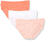 Warner's Women's Blissful Benefits No Muffin Top 3 Pack Hipster Panties, SUGAR CORAL