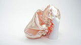 Adults IVORY/BURGUNDY Reversible Satin Hair Bonnet Handmade By RJstyles.co in Sizes X-Large to 5X - with Adjustable Ribbon or Cord options available