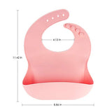 3 Pack Silicone Baby Bib for Babies & Toddlers (6-72 Months), Waterproof