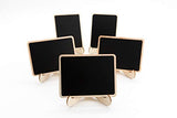 20 Pack Wood Mini Chalkboards Signs with Support Easels, Place Cards