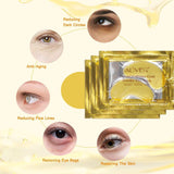 24K Gold Eye Treatment Masks - Under Eye Patches Treatment for Dark Circles and Puffy Eyes, Reducing Fine Lines, Anti-Wrinkle, Gel Pads 10 Pairs