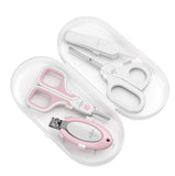 Little Martin’s Baby Nail Care Kit (4 pcs) - 2x Nail Scissors and 1x Nail Clipper (Pink)