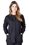 Natural Uniforms Women's Workwear Lightweight Warm Up Jacket (Black) (XS)