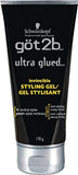 Got2b Ultra Glued Invincible Styling Hair Gel, 6 Ounce