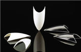Bundle 2 Items: Cala Professional 100 Nail Tips Stiletto Natural (#87128n) + 3 Way Nail Buffer