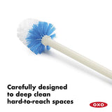 OXO Good Grips Hideaway Compact Toilet Brush - Biscuit