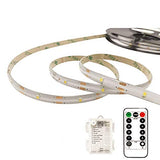 Blue Led Strip Lights Waterproof Battery Operated with Remote, 8 Modes, Dimmable