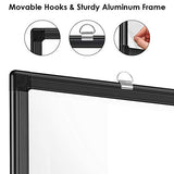 Magnetic Whiteboard 24 x 18 inches Dry Erase Board Wall Mounted