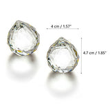 Clear Glass Crystal Ball Prism Pendant Suncatcher 40mm Pack of 2