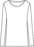 Natural Uniforms Women's Under Scrub Tee Crew Neck Long Sleeve