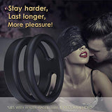 Silicone Dual Penis Ring, Premium Stretchy Longer Harder Stronger Erection Cock Ring