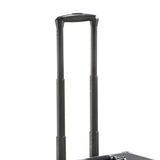 Yaheetech 19’’ Aluminum Trolley Makeup Case Rolling Beauty Cosmetic Lock Box w/Hand Black