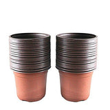 KINGLAKE 100 Pcs 4" Plastic Plants Nursery Pot/Pots Seedlings Flower Plant Container