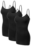 Emmalise Women's Basic Casual Long Camisole Cami Top Value Combo