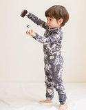 Vaenait Baby Kids Boys 100% Cotton Sleepwear Pajamas 2pcs Set Prism Chacoal JS