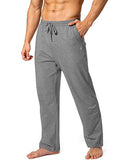 Pudolla Men's Cotton Yoga Sweatpants Athletic Lounge Pants Open Bottom Casual