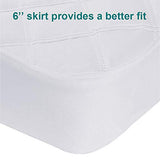 Waterproof Fitted Crib Mattress Pad and Toddler Crib Mattress Protective Baby Crib