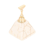 Magnetic Nail Tip with Nail Art Practice Stand Base - Alloy Magnets Holder/Marble Base for Nail Art Display 5+1Pcs (Beige)