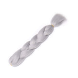 24 inch Jumbo Braiding Hair Jumbo Braid Hair Extensions Jumbo Box Braids Crochet Hair Long Rainbow Colorful for Women Kids DIY High Temperature Synthetic Fiber Silver Grey 5 Bunldes