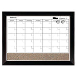 Quartet Combination Magnetic Whiteboard Calendar & Corkboard, 17" x 23" Combo