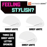 Uncommon Desks Colorful Letter Openers - Daisy White (3 Pieces)