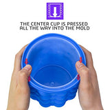 ALLADINBOX Ice Cube Mold Ice Trays, Large Silicone Ice Bucket, (2 in 1) Ice Cube Maker