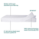 Waterproof Fitted Crib Mattress Pad and Toddler Crib Mattress Protective Baby Crib